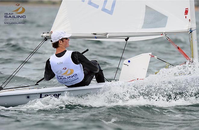 Erik Bowers (USA)  Laser class Oceanic Leg of the ISAF Sailing World Cup 2012 © Jeff Crow/ Sport the Library http://www.sportlibrary.com.au